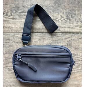 Nylon ID Pouch Wallet with Wristlet Strap Navy